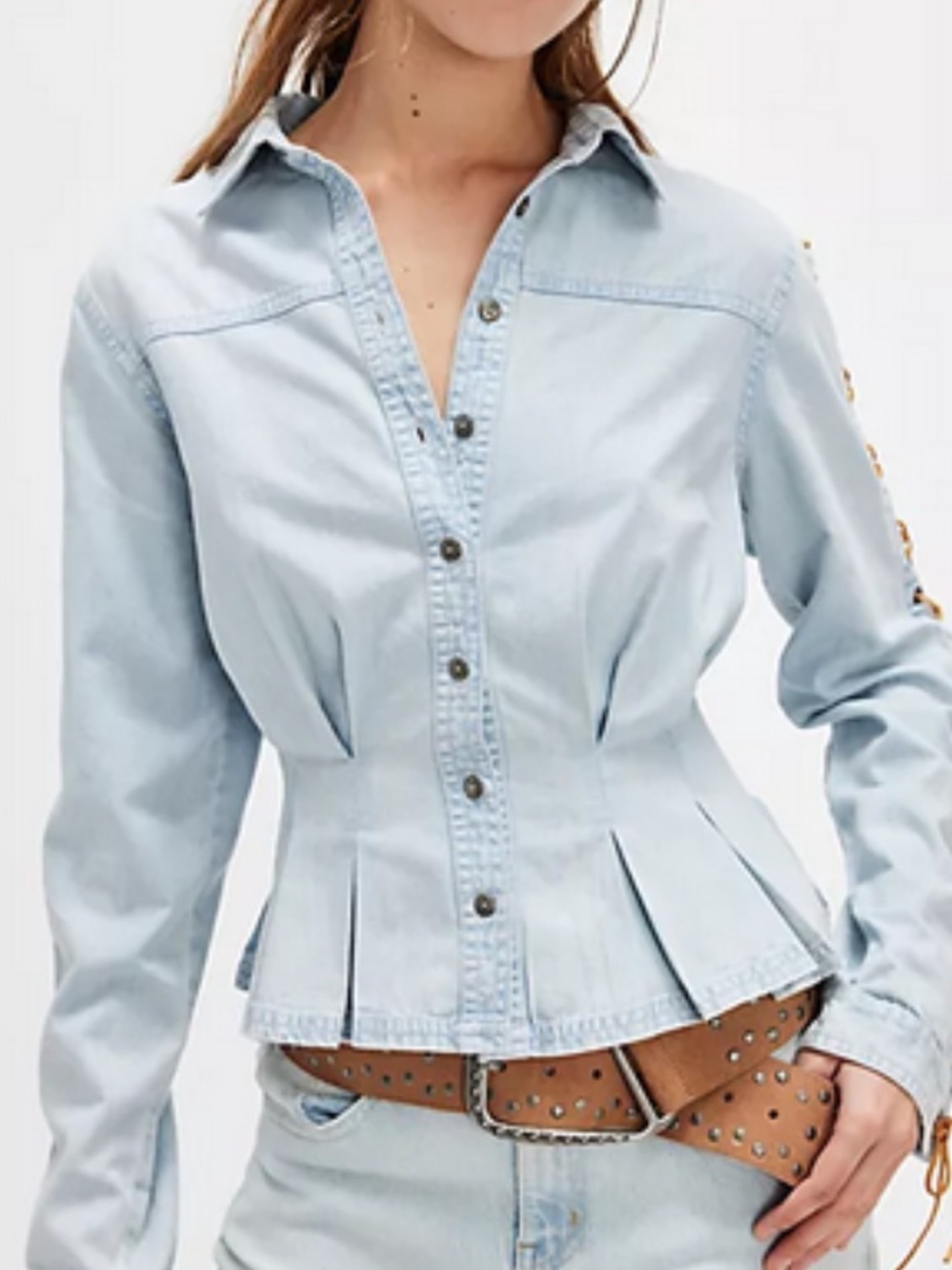 NWT Free People Lala Lace Button Down Shirt
Size Large